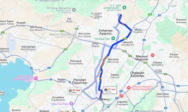 Πώς να πάτε εκεί με αυτοκίνητο Διαδρομή από την Αθήνα προς το Ολυμπιακό Χωριό